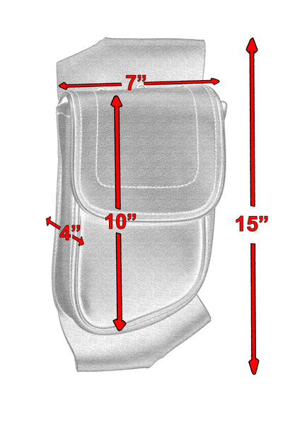 Chopper Bag Left Side 5827R - Motorcycle Saddlebag for Harley Davidson & Cruiser Bikes - Durable Waterproof Storage for Road Trips & Daily Commuting