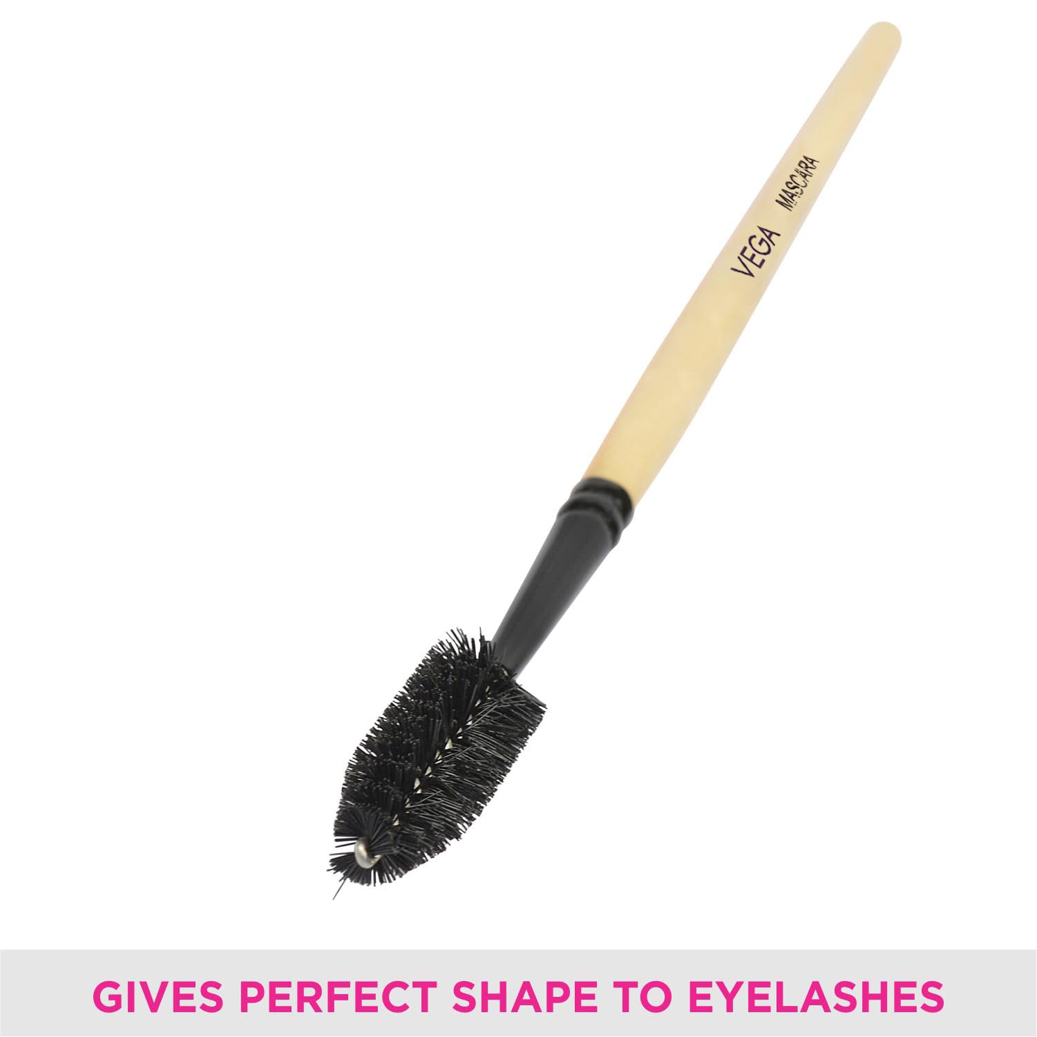 VEGA Mascara Brush - Waterproof & Smudge-Proof Brown Eyelash Brush for Natural Volume & Length - Perfect for Daily Makeup, Party & Special Occasions