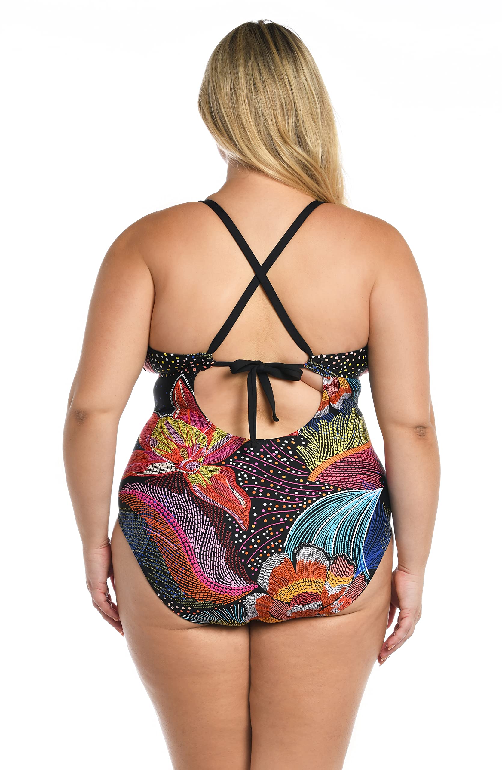High Neck Keyhole One Piece Swimsuit for Women - Sexy Bathing Suit with Back Cutout - Perfect for Beach, Pool, Vacation & Summer Water Activities