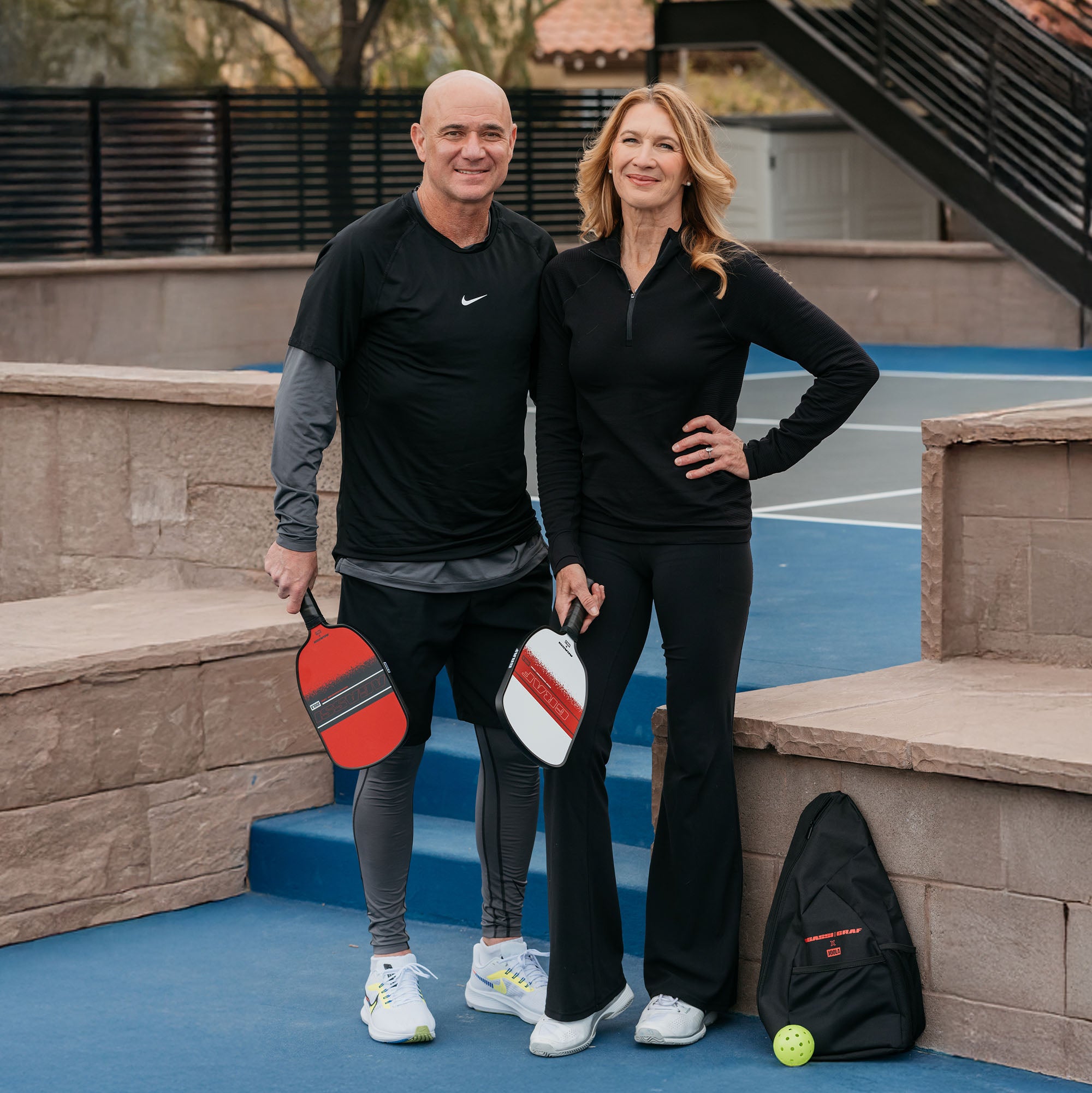 **JOOLA Agassi/Graf Champion Pickleball Paddle Set – Premium Graphite Paddles for Competitive & Recreational Play – Perfect for Tournaments, Backyard Games & Family Fun**