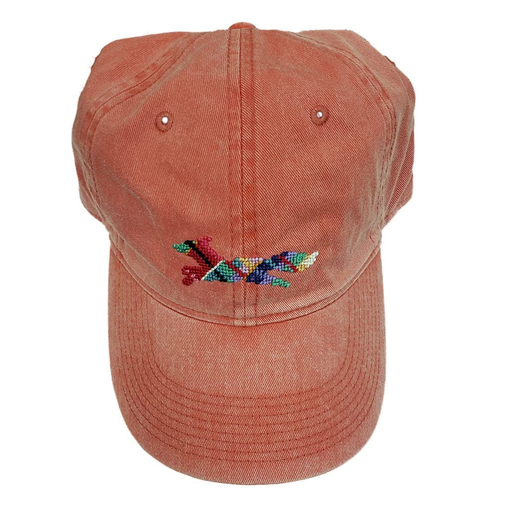 Smathers & Branson Nantucket Red Needlepoint Hat - Classic Preppy Style for Men & Women | Perfect for Sailing, Golfing, and Summer Outdoor Activities