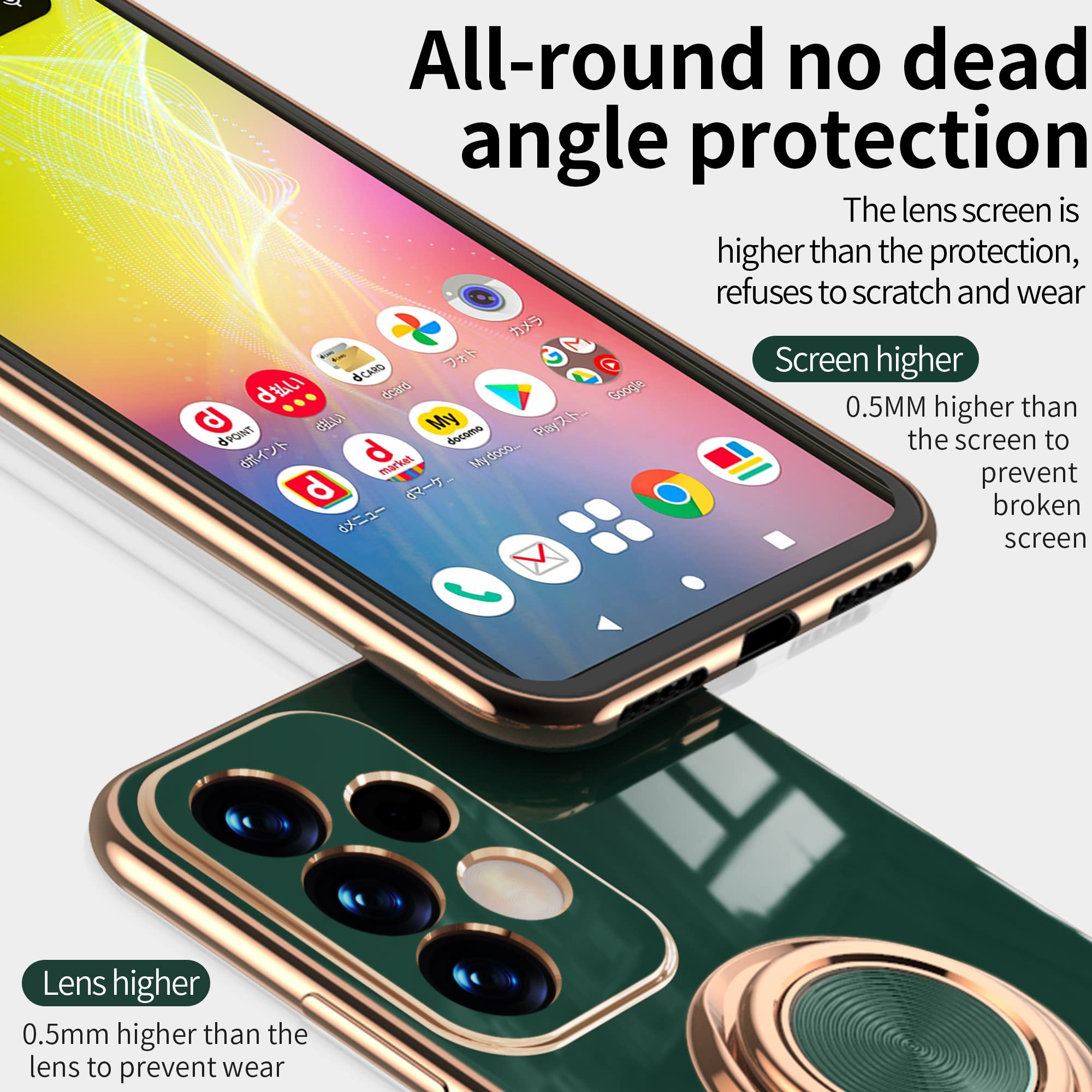 360° Rotating Magnetic Ring Holder Case for Samsung Galaxy A53 5G - Electroplated Metal Car Mount with Shockproof Silicone Cover (Light Pink) | Perfect for Driving, Office & Daily Use