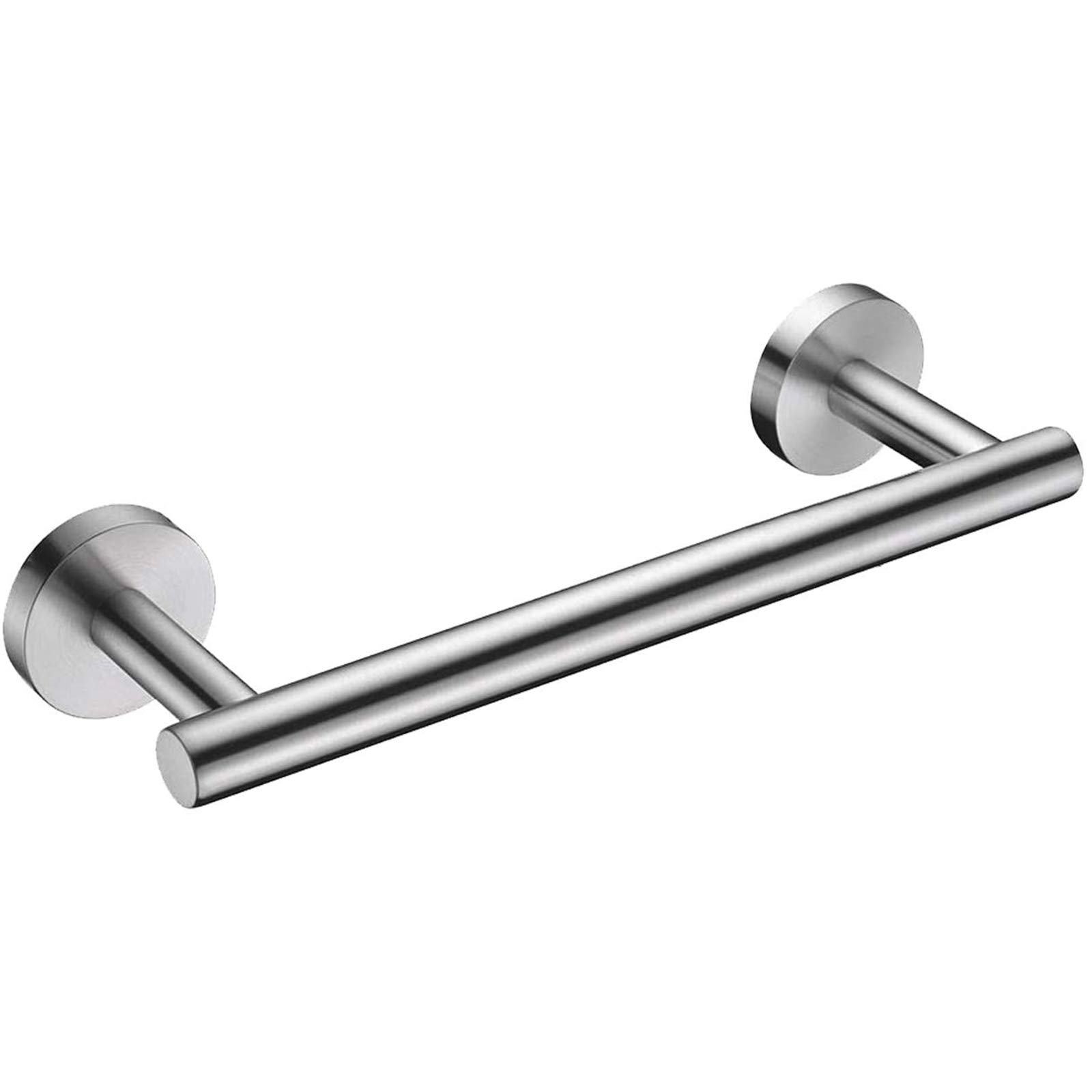Nolimas 9 Inch Silver Stainless Steel Towel Bar - SUS 304 Brushed Nickel Wall Mounted Towel Rod Rack Holder for Bathroom, Kitchen, Living Room & Toilet - Rustproof & Durable - Perfect for Hanging Hand Towels, Washcloths & Bathrobes