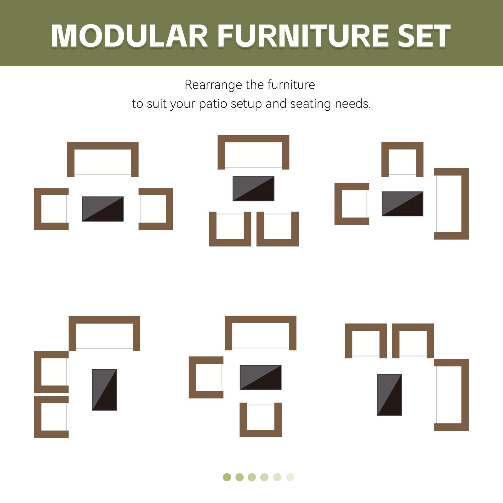 4-Piece Patio Furniture Set with Thick Cushions - Outdoor Wicker Sectional Sofa, Table & Chairs for Backyard, Garden, Poolside or Porch | Durable Brown Rattan Conversation Set for Relaxing & Entertaining