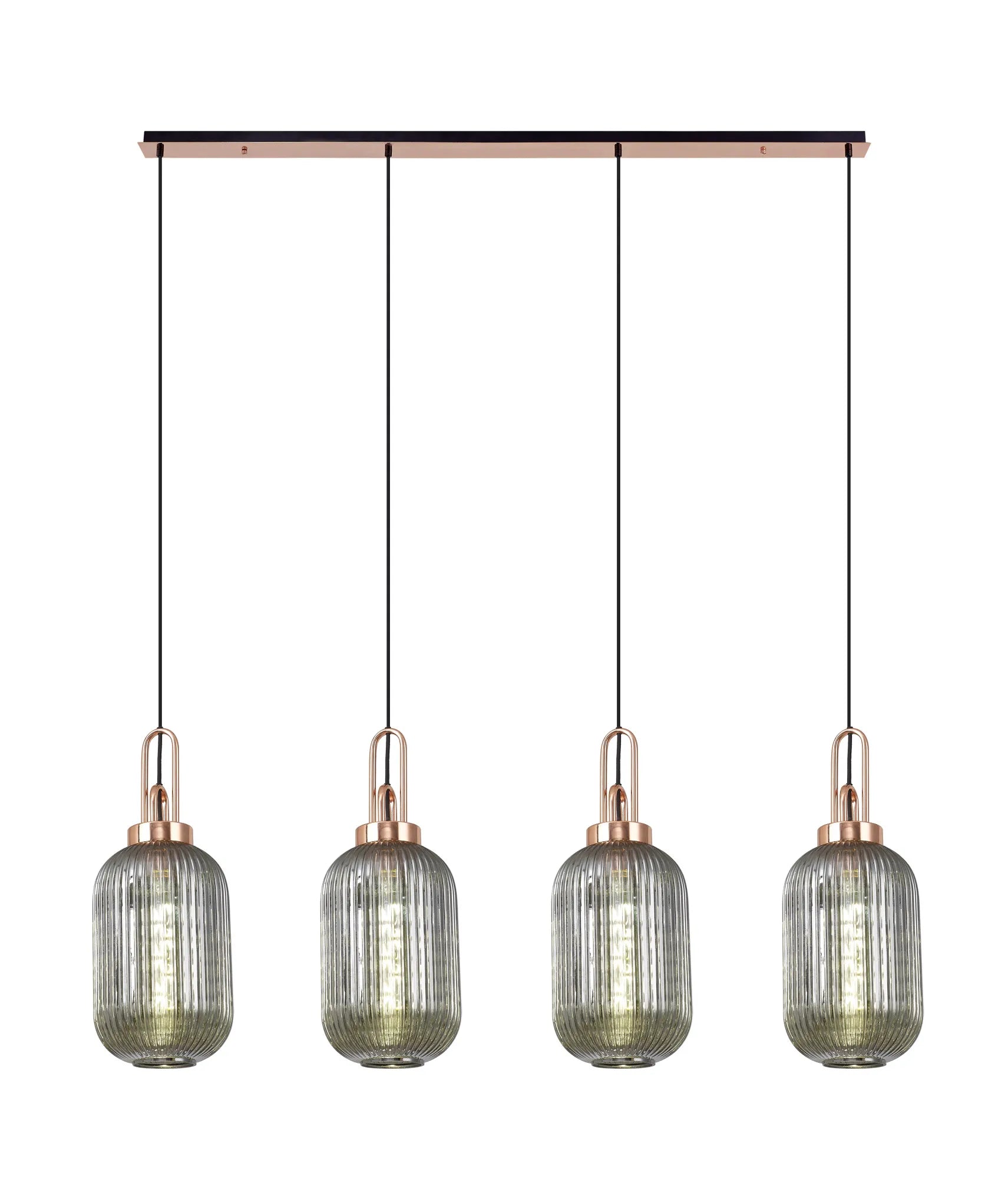 Cadiz 4Lt Linear Pendant Light Fixture - Modern Brushed Nickel/Matte Black/Bronze Finish - Perfect for Kitchen Island, Dining Room & Office Lighting