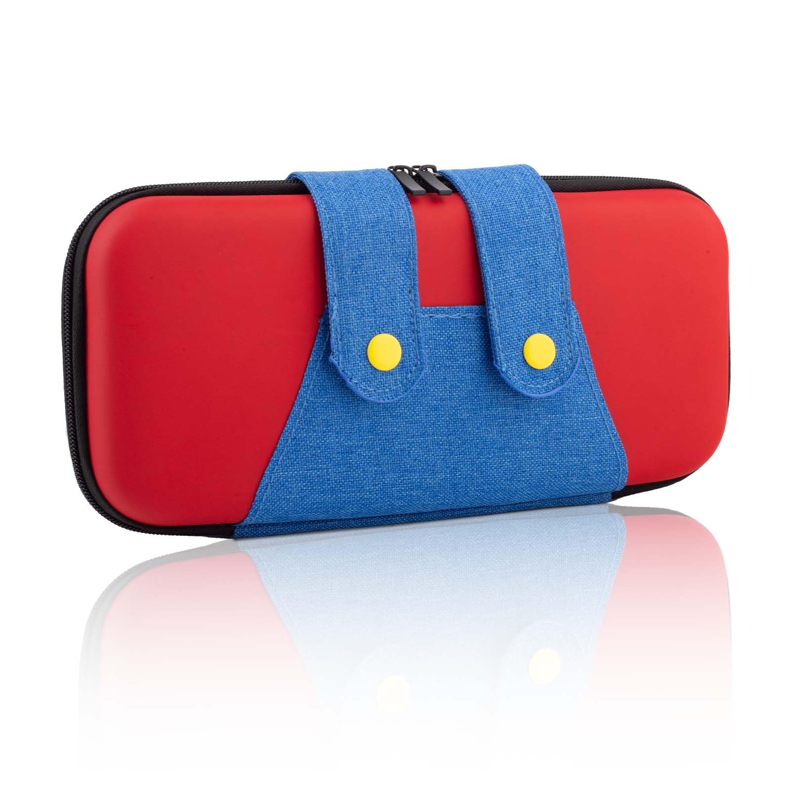 RYHX Hard Protective Case for Nintendo Switch & Switch OLED - Durable Travel Cover with 10 Game Card Holders for Console & Accessories - Red | Perfect for Gaming on the Go, Travel Protection, and Storage Organization