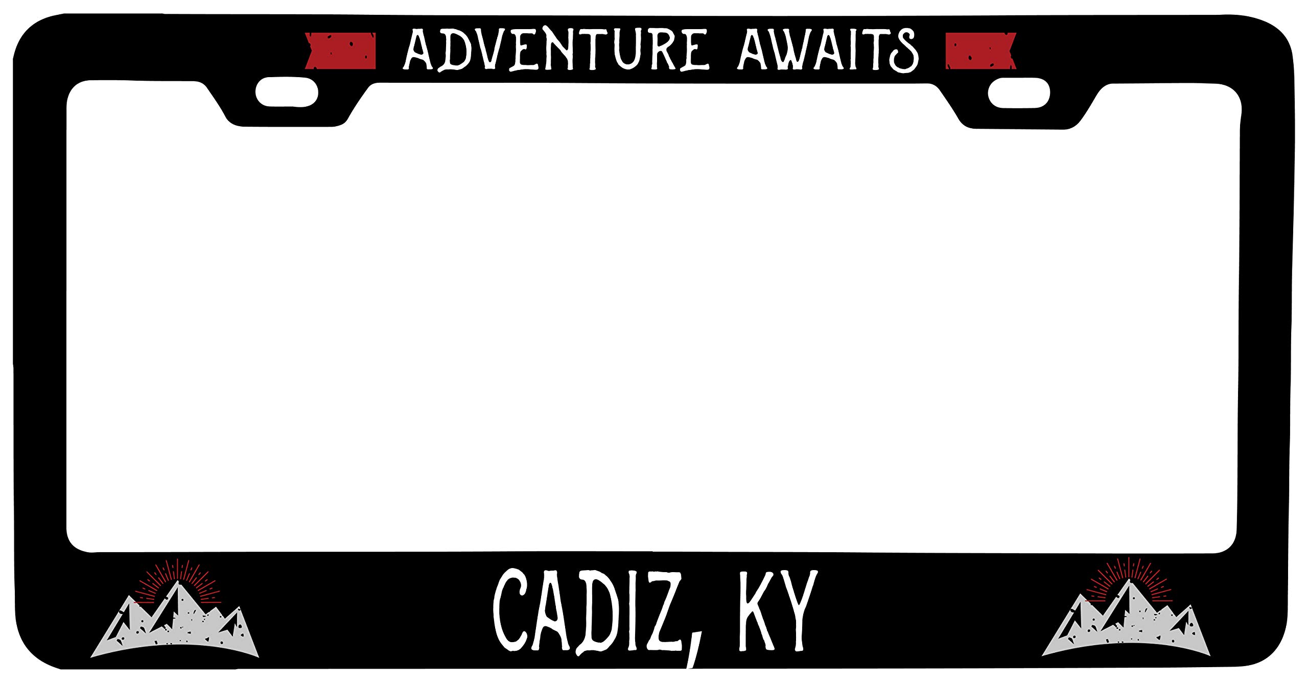 Cadiz Kentucky Vanity Metal License Plate Frame - Custom Car Accessories for Personalized Style - Perfect for Cars, Trucks & Motorcycles