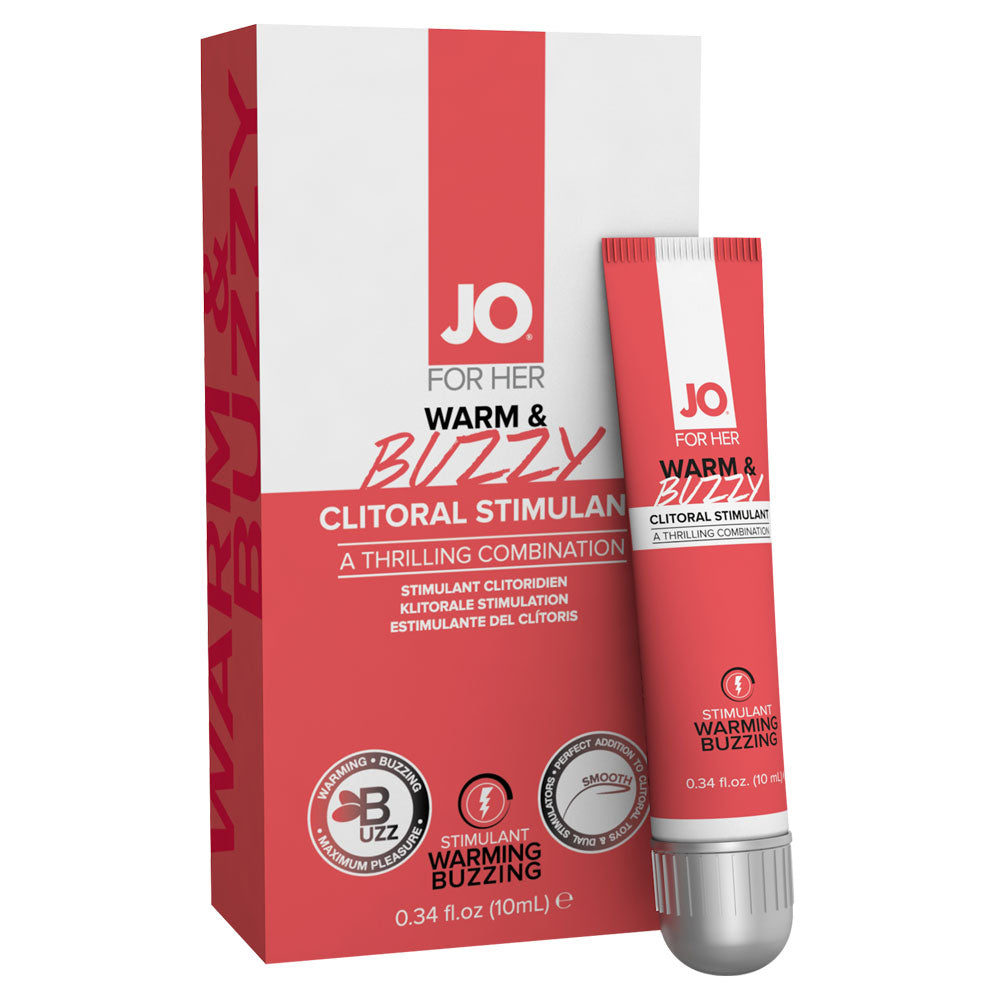 JO For Her Warm & Buzzy Clitoral Stimulant Gel - Intense Arousal & Pleasure Enhancer for Women - Perfect for Couples Play & Solo Intimate Moments