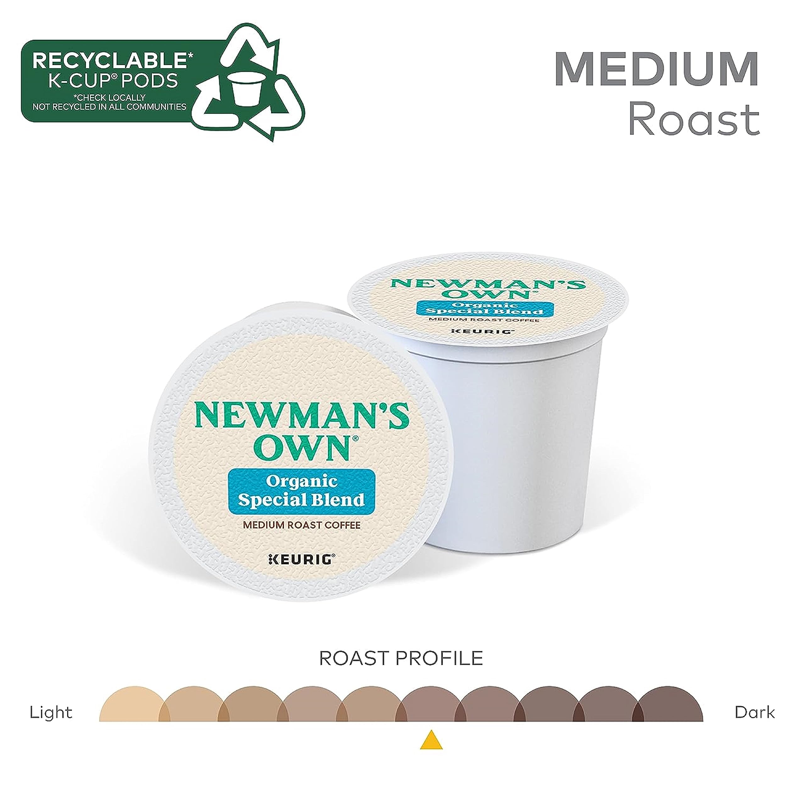 Newman's Own Special Blend Coffee K-Cups for Keurig Brewers - 160 Count (Packaging May Vary) | Premium Coffee Pods for Home & Office Use | Perfect for Morning Boost, Afternoon Pick-Me-Up & Entertaining Guests