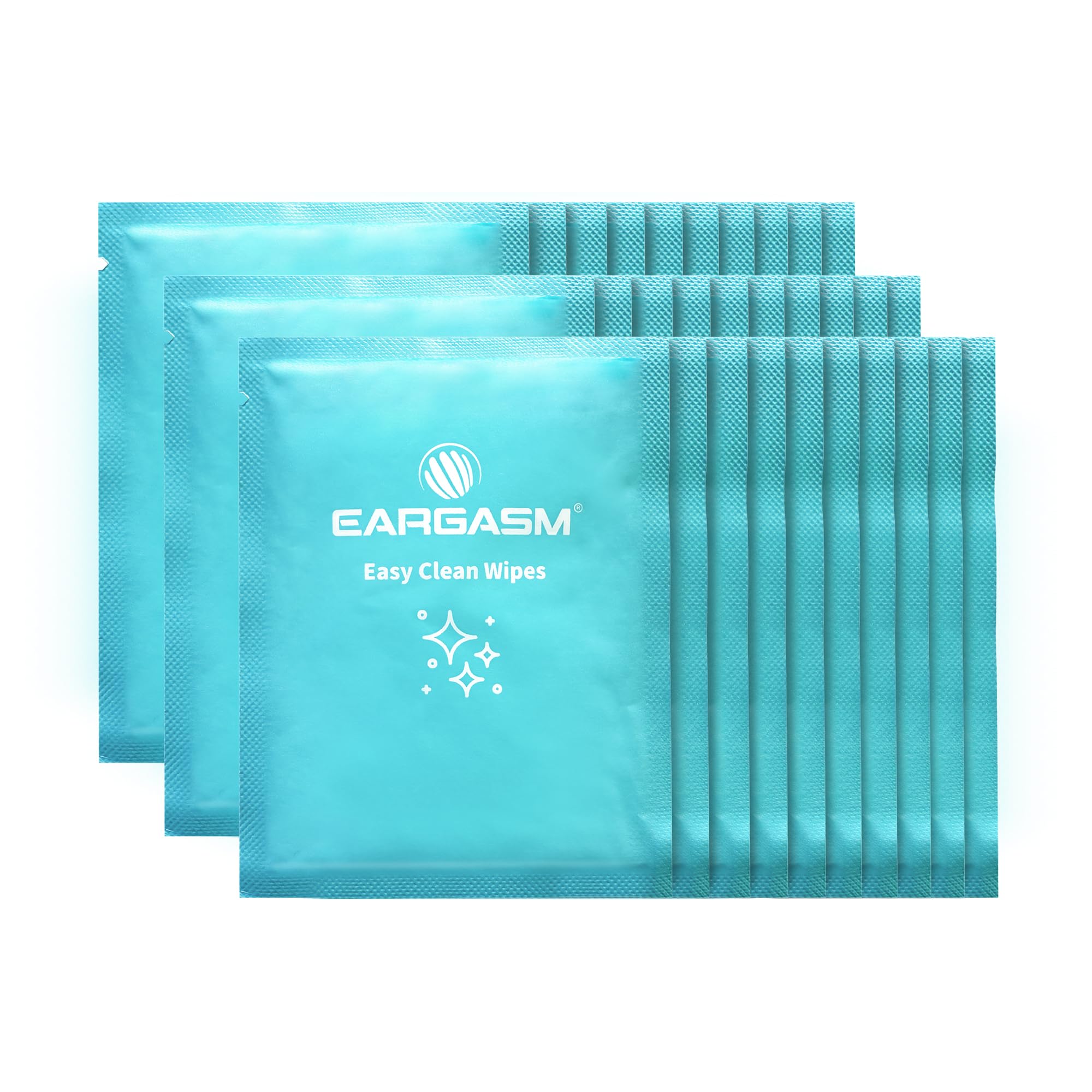 Eargasm Earplug Cleaning Kit - 30 Hygienic Cleaning Wipes for Wax, Dirt & Debris Removal | Extends Earplug Lifespan & Enhances Sound Quality | Perfect for Musicians, Concerts, Swimming & Noise Protection