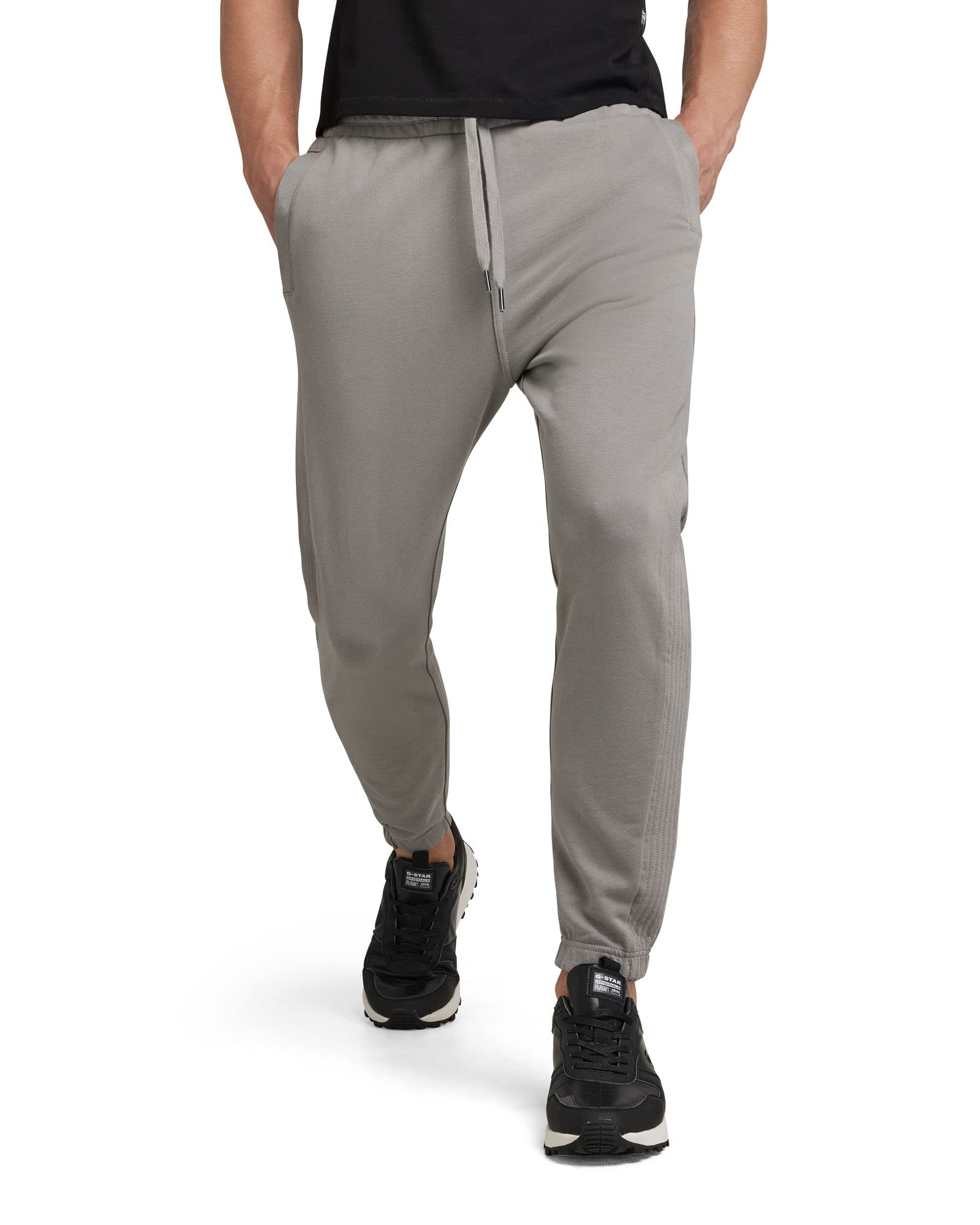 G-Star Stitch Panel Sweatpants for Men - Charcoal Gray Joggers 2XL - Comfortable Lounge Pants for Casual Wear, Gym & Travel