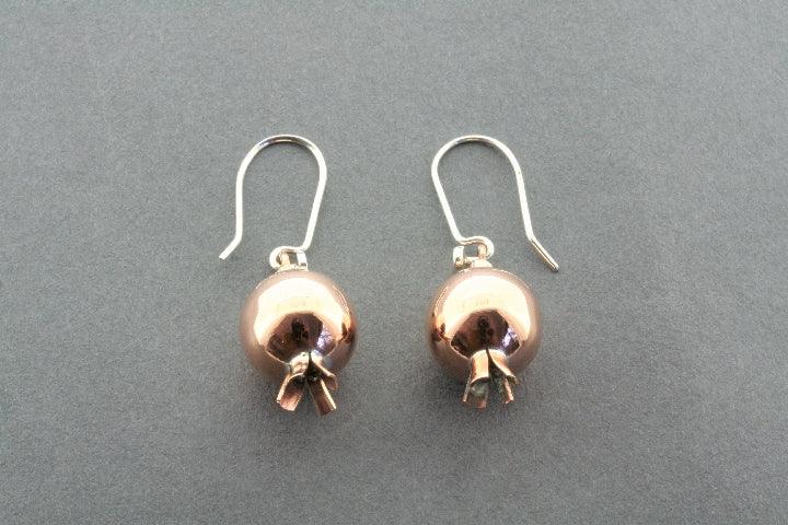 Handmade Copper Pomegranate Earrings for Women - Boho Chic Dangle Jewelry - Perfect for Parties, Weddings & Everyday Wear