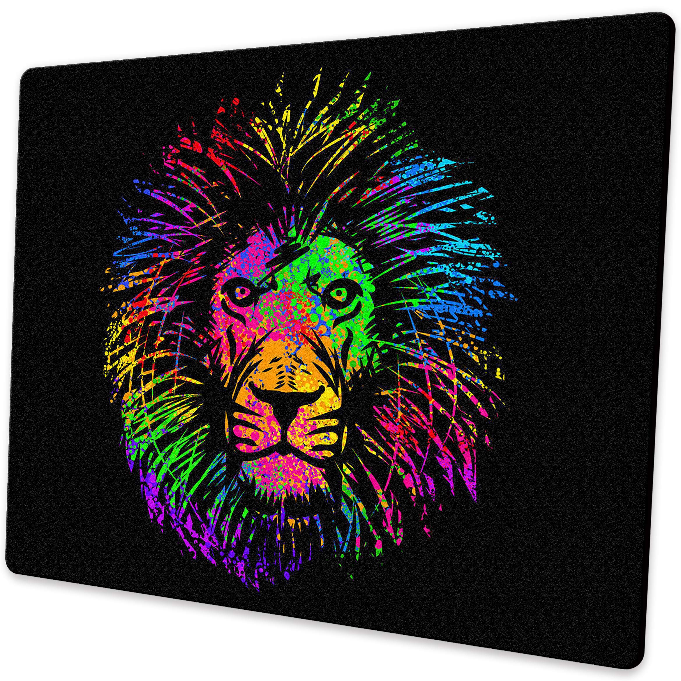Personalized Watercolor Lion Design Small Non-Slip Rubber Mouse Pad for Computer & Office Use - Perfect for Gaming, Work & Home Office Setup
