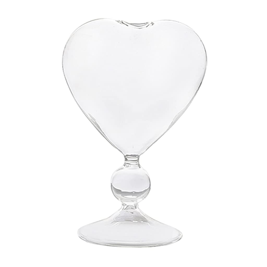 Baoblaze Heart-Shaped Slanted Martini Glass - 10.5oz (310ml) Transparent Reusable Cocktail Cup for Wine, Champagne & Cocktails - Perfect for Birthday Parties, Romantic Dinners & Special Celebrations