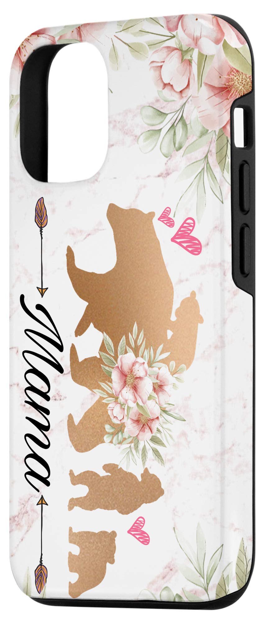 iPhone 12/12 Pro Case - Cute Mama Bear with 3 Cubs Design - Perfect Gift for Moms with Kids - Durable Protective Phone Cover for Family Lovers | Great for Mother's Day, Birthday & Everyday Use