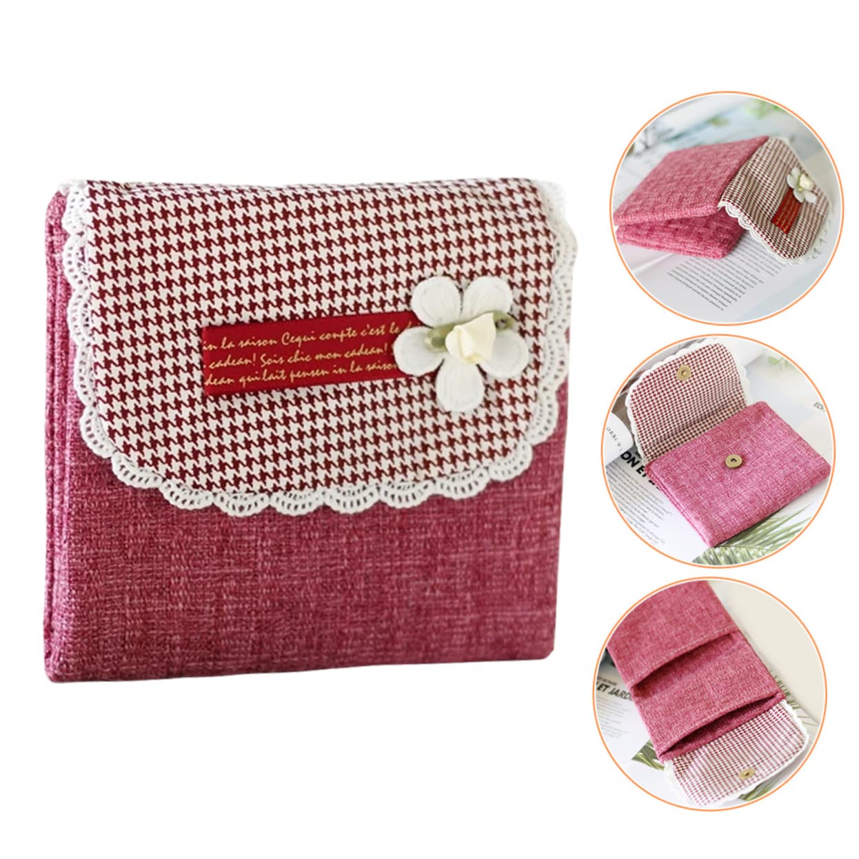 IWOWHERO 2 Pack Sanitary Napkin Bags - Reusable Menstrual Pad Holder, Tampon Storage Organizer & Cotton Pouch - Perfect for Travel, Gym, Work & School Essentials