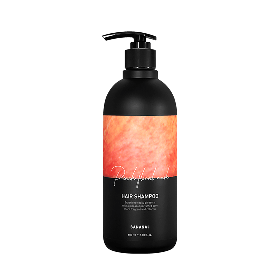 BANANAL Perfumed Hair Shampoo - Peach Floral Musk Scent for Women & Men, 500mL, Sulfate-Free & Hydrating Formula for Daily Hair Care & Styling
