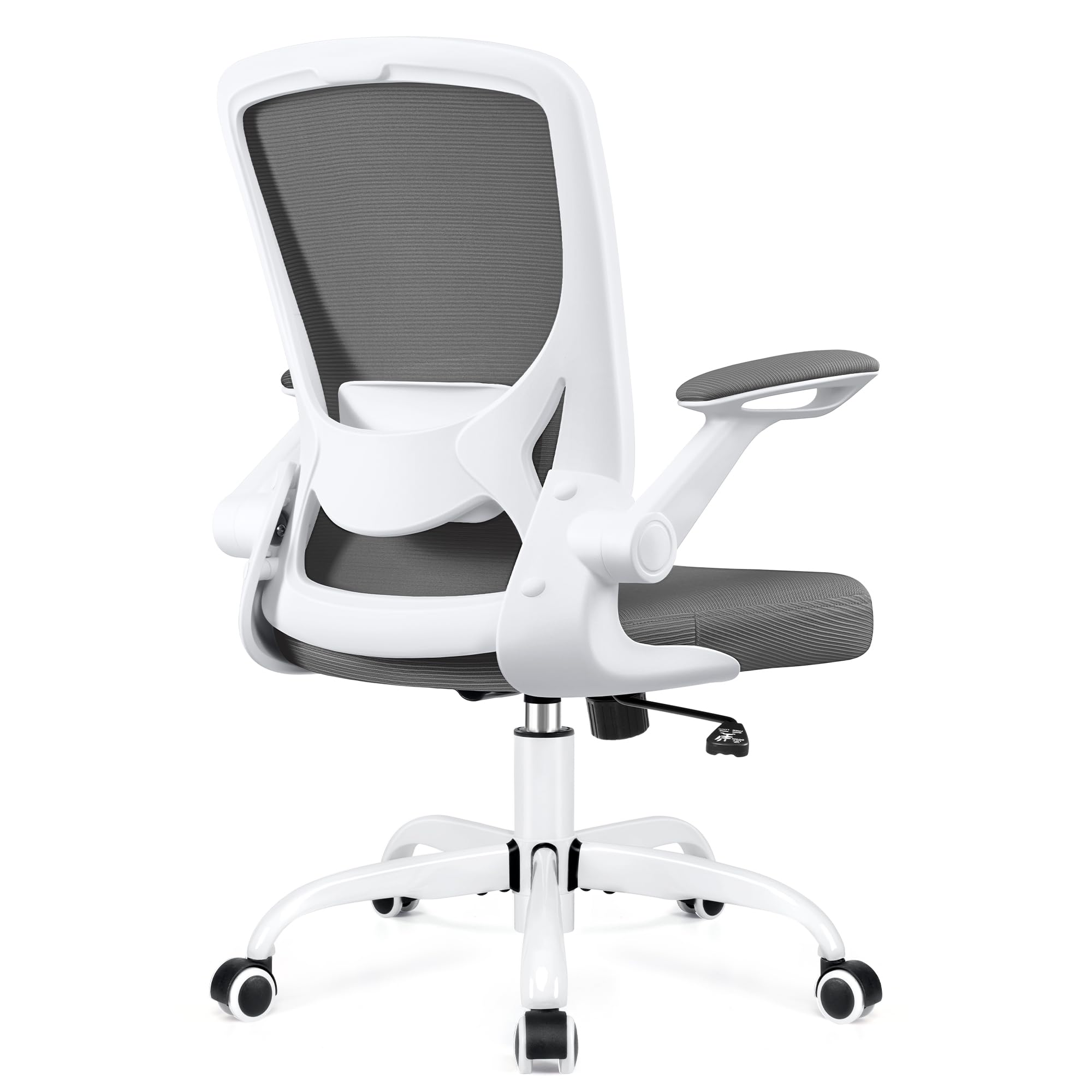 KERDOM Ergonomic Office Chair with Lumbar Support - Adjustable Height Mesh Computer Chair with Wheels & Flip-Up Arms - Swivel Task Chair for Home, Gaming & Workspaces - Perfect for Long Hours of Work or Gaming