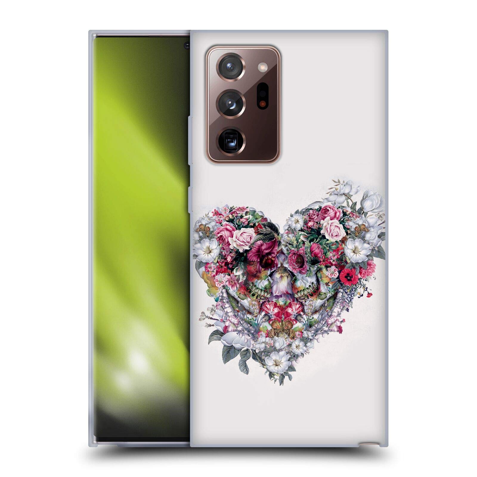 Head Case Designs Officially Licensed Riza Peker Love Forever Skulls 9 Soft Gel Phone Case for Galaxy Note20 Ultra/5G - Durable Protection & Stylish Design for Everyday Use