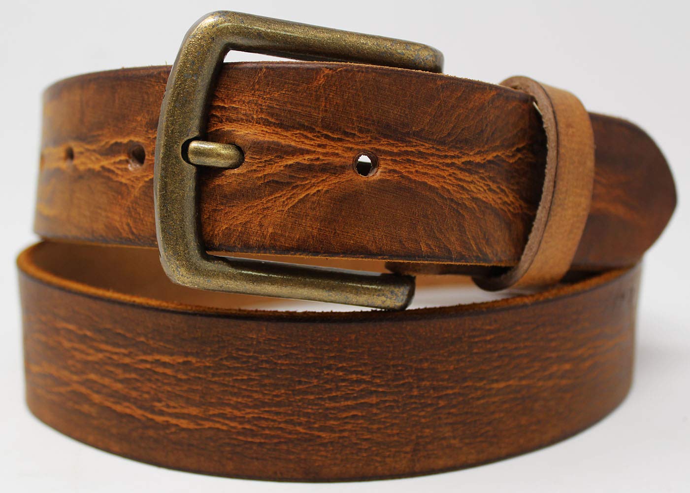 CHALLENGER 43-44 Inch Men's Genuine Leather Casual Belt with Removable Buckle - Stylish Jean Dress Belt for Men | Perfect for Jeans, Chinos & Casual Outfits