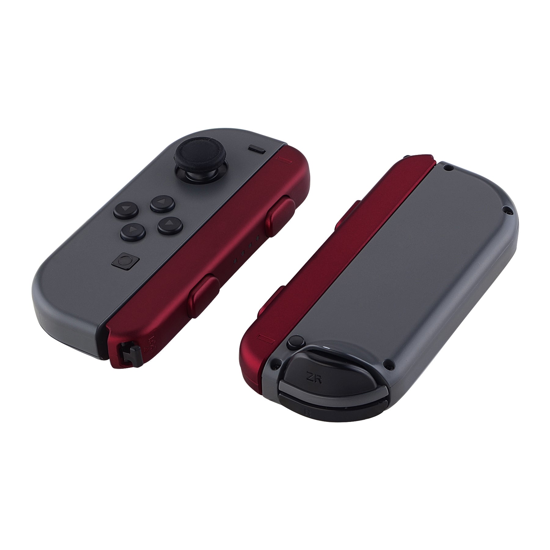 ExtremeRate Scarlet Red Soft Touch Replacement Shell for Nintendo Switch Joy-Con (2 Pack) - Custom Joy-Con Wrist Strap & Housing Buttons - Perfect for Gaming Comfort & Controller Protection