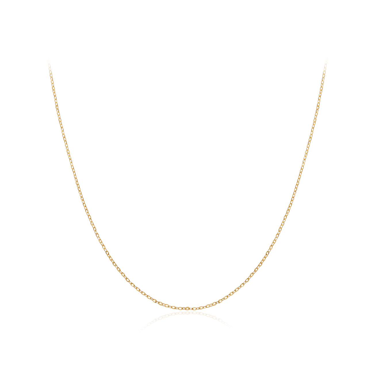 18K Solid Gold O Chain Necklace KA00010 - Elegant Jewelry for Women, Perfect for Weddings, Parties & Everyday Wear