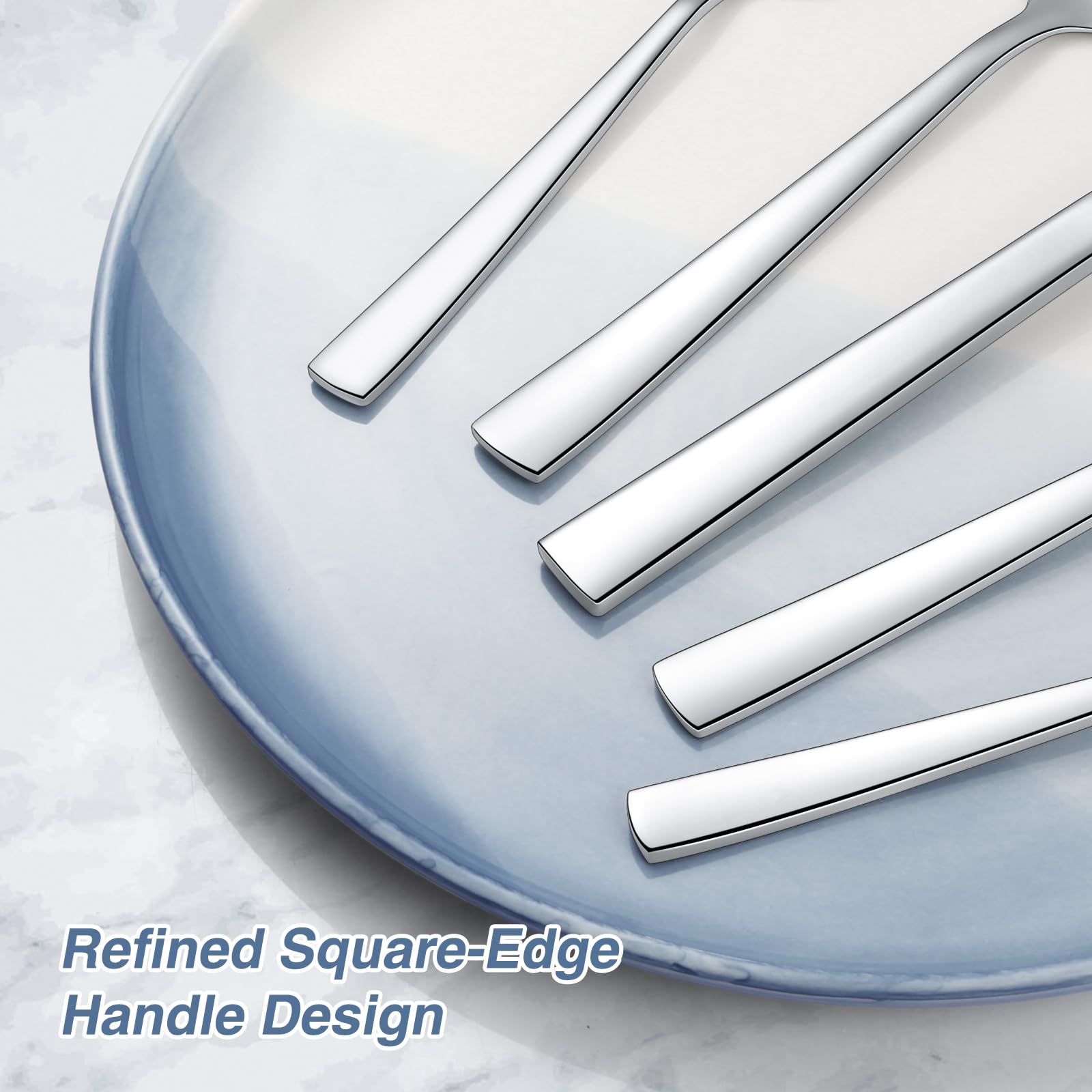 60-Piece Stainless Steel Silverware Set for 12 - Mirror Polished Flatware Set with Spoons, Forks & Knives - Durable Dishwasher Safe Cutlery for Home, Kitchen, Restaurant & Hotel Use - Perfect for Daily Dining, Entertaining Guests and Commercial Food Service