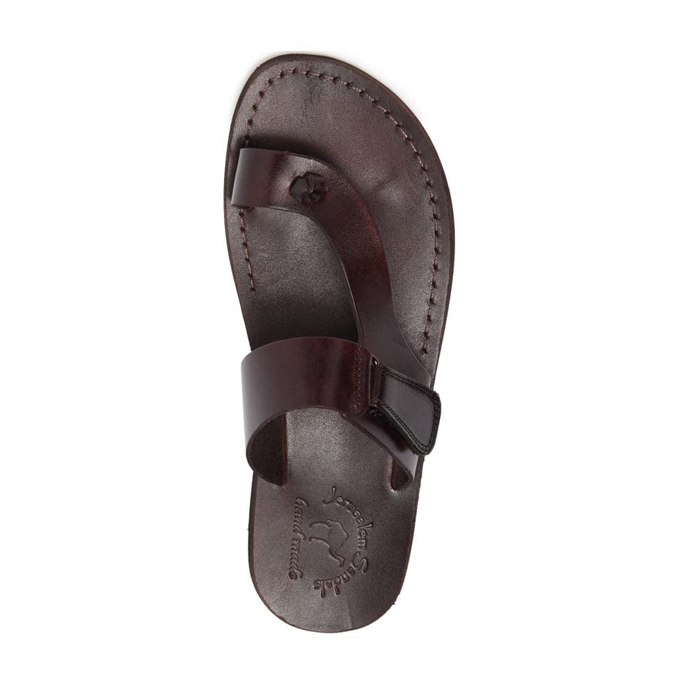 Rafael Men's Leather Sandals with Adjustable Velcro Strap - Comfortable & Stylish Casual Footwear for Beach, Travel & Everyday Wear