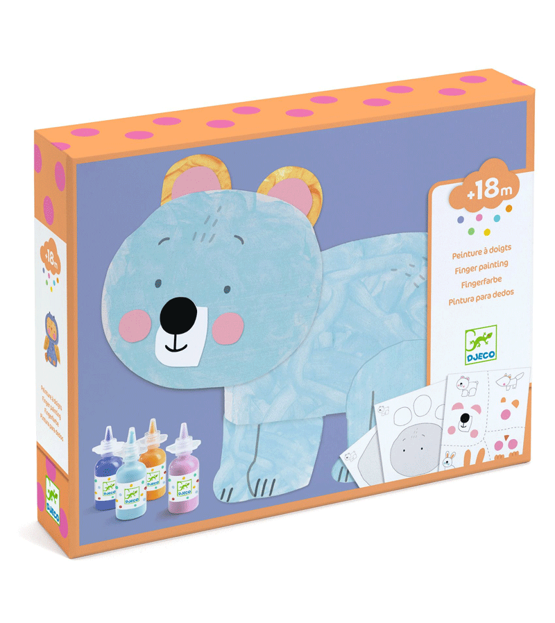 Best Djeco Mess-Free Finger Painting Art Set for Toddlers - Safe & Washable Kids Art Supplies for Creative Play at Home or School