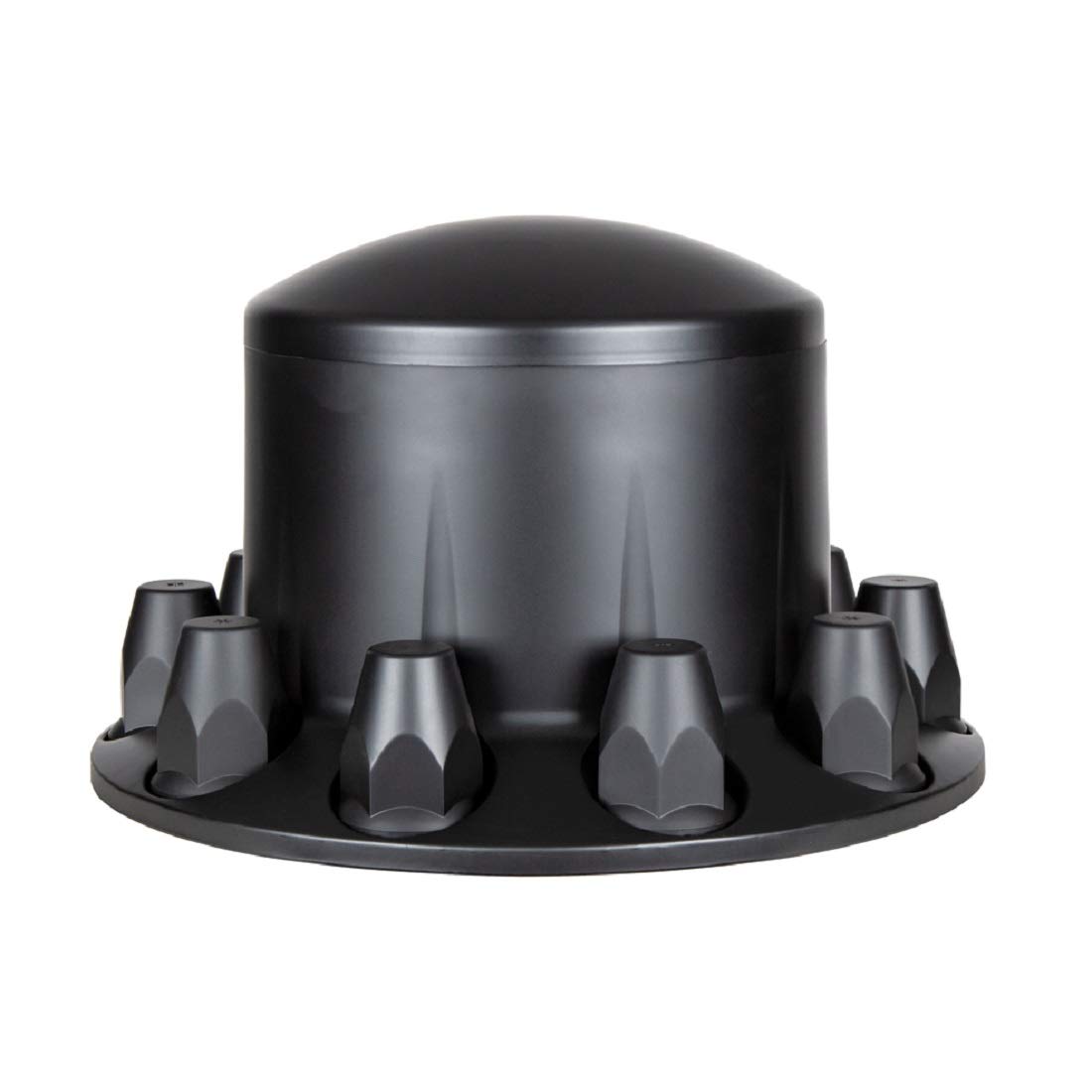 2-Pack Matte Black Dome Rear Axle Cover with 33mm Thread-on Nut Cover - Durable Wheel Protection for Motorcycles, Bikes & Scooters