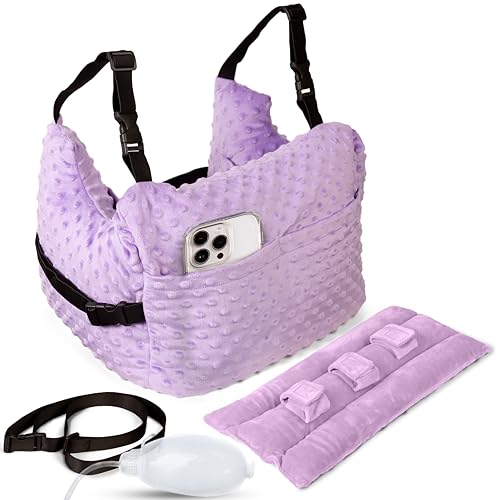 Purple Swiss Dots & Seatbelt Pillow