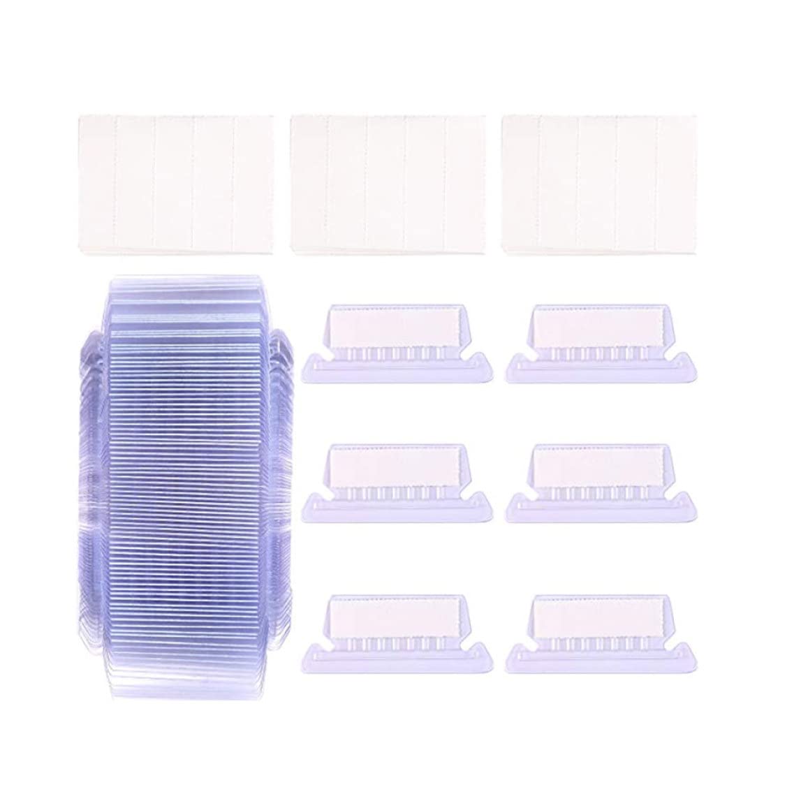 50PCS Reusable Plastic File Folder Labels with Tabs - Colorful Index Tabs for Office, School & Home Organization - Perfect for File Cabinets, Binders & Document Storage - Stationery Supplies for Efficient Paperwork Management