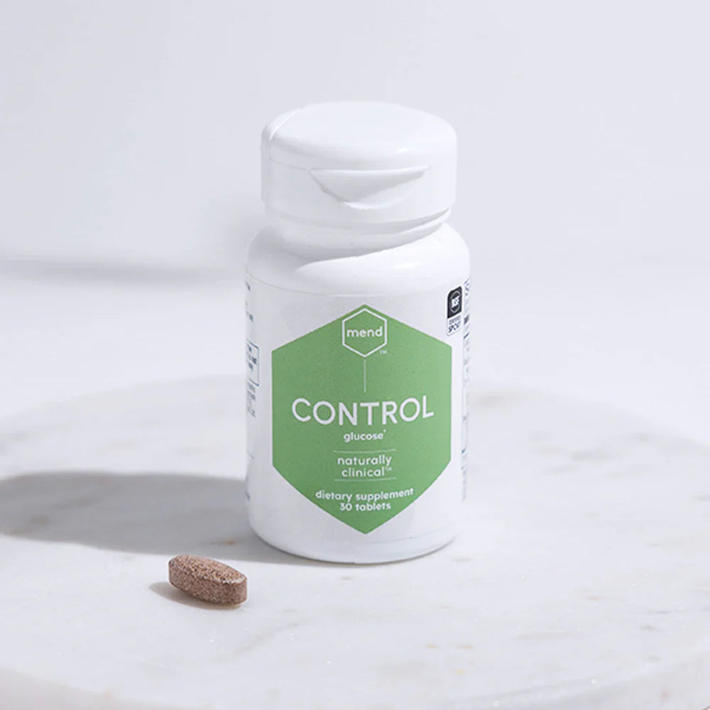 Mend Control Glucose Support Supplement - Natural Blood Sugar Balance for Diabetics & Prediabetics - Helps Maintain Healthy Glucose Levels - Ideal for Daily Use & Active Lifestyle