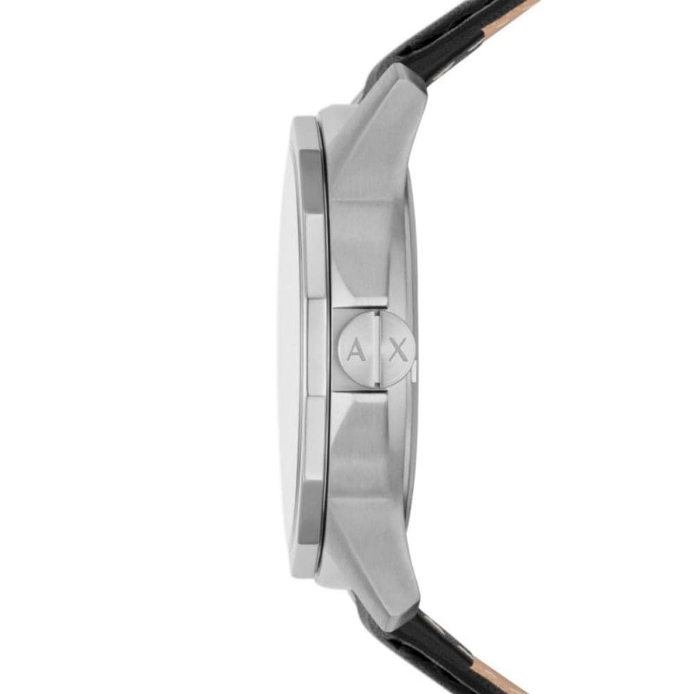 Armani Exchange AX1735 Men's Watch - Black Dial, Leather Strap for Business & Casual Wear | Perfect for Office, Dating & Formal Events