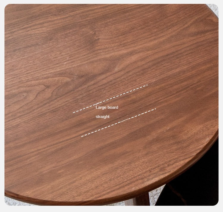 Solid Black Walnut Wood Coffee Table with Rock Surface - Rustic Modern Living Room Furniture for Home Decor