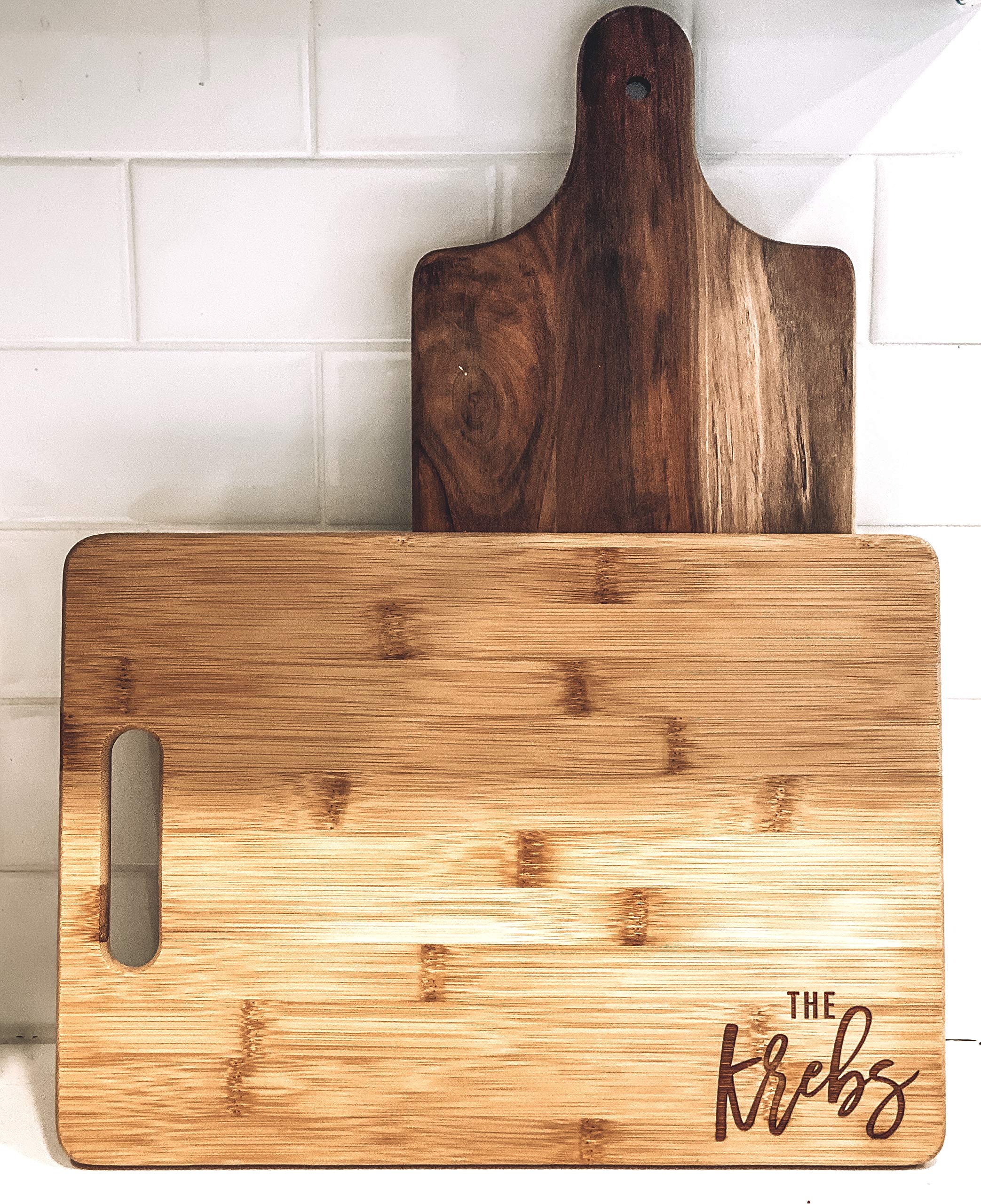 Personalized Bamboo Cutting Board - Custom Engraved Charcuterie Board for Weddings, Housewarming, Christmas & Anniversary Gifts | Perfect for Cheese Platters, Charcuterie Displays & Kitchen Decor