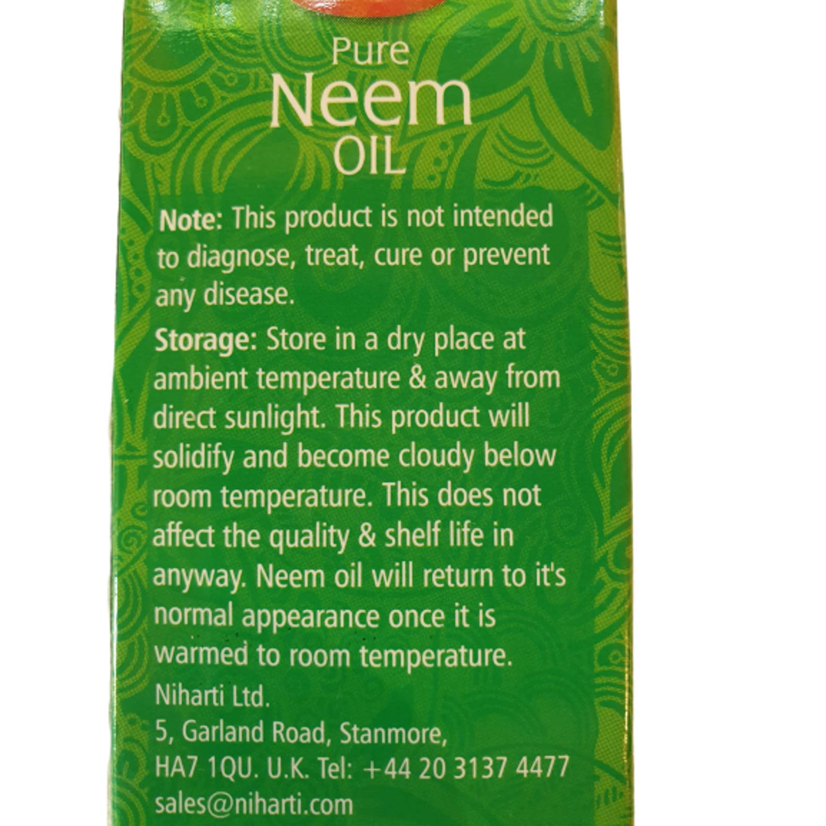 Niharti 100% Pure Neem Oil - 100ml Organic Cold Pressed for Skin, Hair & Plants | Natural Pest Control & Skin Care Solution for Home Gardening & Beauty