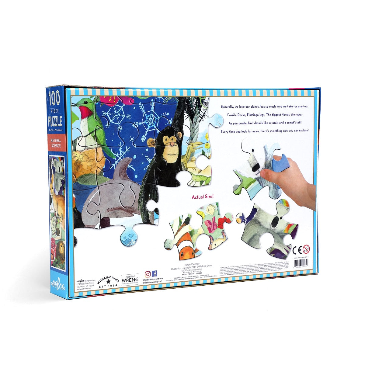 eeBoo Natural Science 100 Piece Puzzle for Kids - Educational Learning Toy for Children Ages 5+ - Perfect for Homeschooling, Classroom Activities & Family Game Night