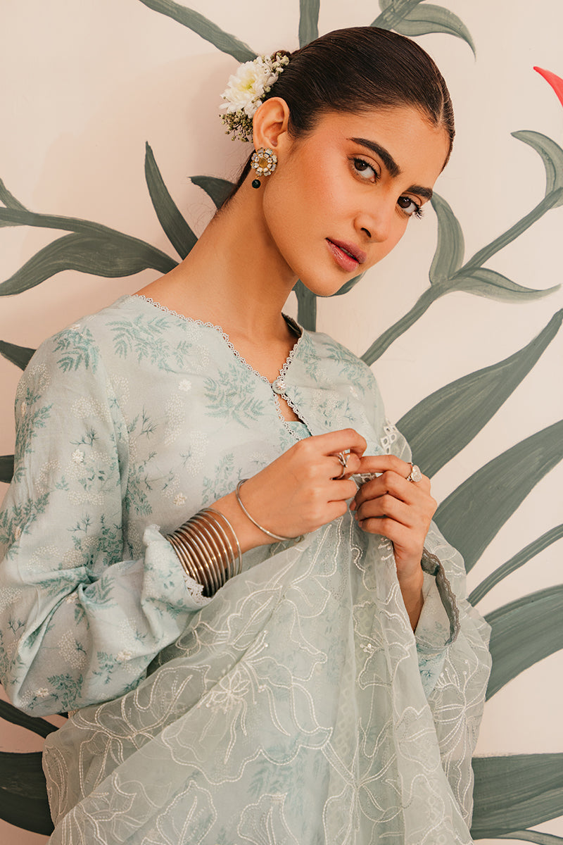 Stylish Grey Mist 3-Piece Outfit Set for Women - Cotton Shirt, Comfortable Trousers & Elegant Dupatta | Perfect for Casual Wear, Office Outfits & Special Occasions