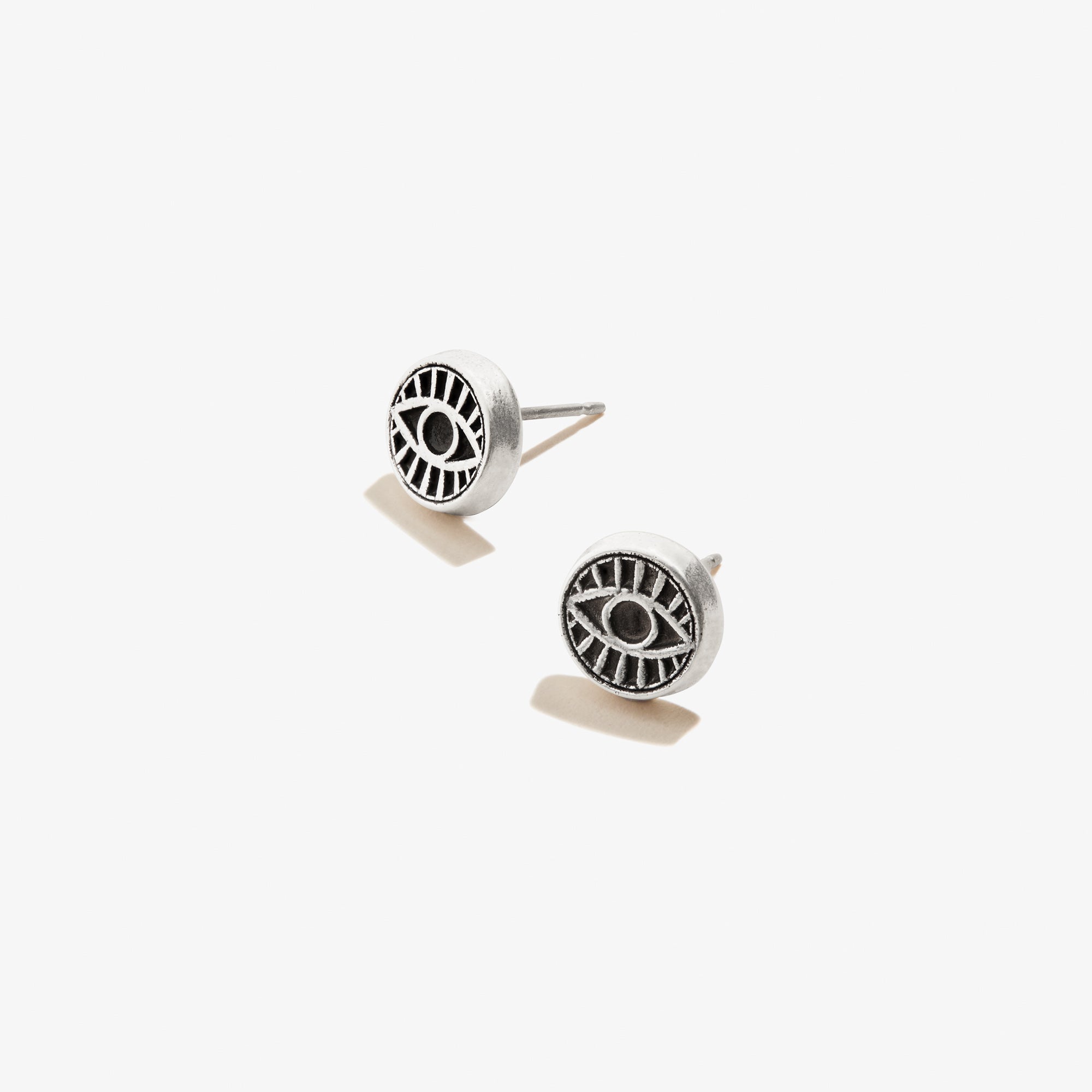 Evil Eye Stud Earrings for Women - Silver & Gold Circle Protection Jewelry - Perfect for Everyday Wear, Gifts & Spiritual Healing