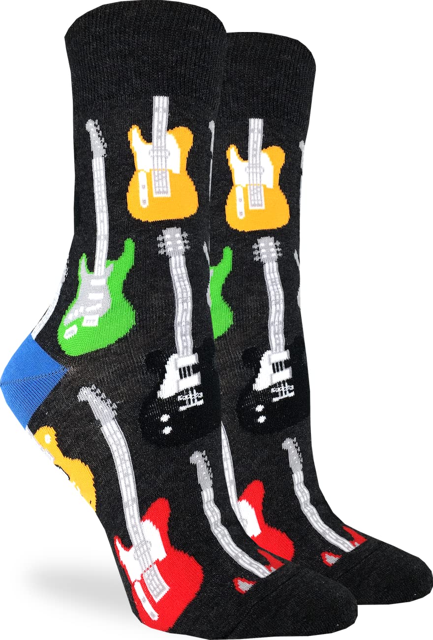 Good Luck Sock Women's Music Themed Crew Socks - Fun Novelty Gift for Musicians & Music Lovers - Perfect for Concerts, Gifts & Everyday Wear