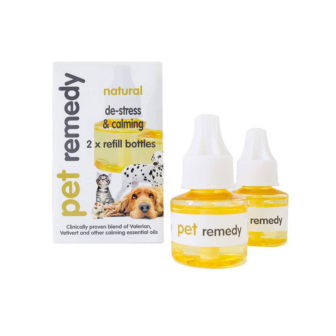Pet Calming Diffuser Refill Bottles - Twin Pack for Dogs & Cats | Anxiety Relief & Stress Reduction | Perfect for Vet Visits, Travel & Thunderstorms