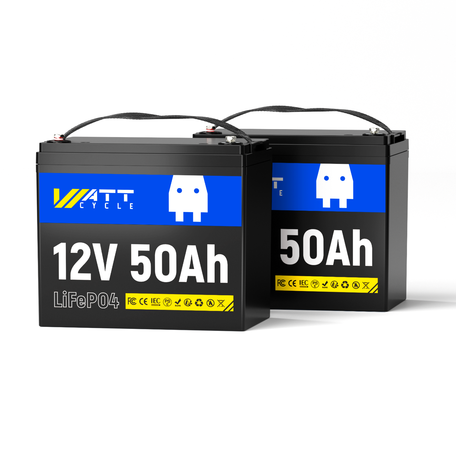 24V 50Ah Group U1 LiFePO4 Deep Cycle Battery Set - Perfect for Solar Power Systems, Marine, RV, and Off-Grid Applications