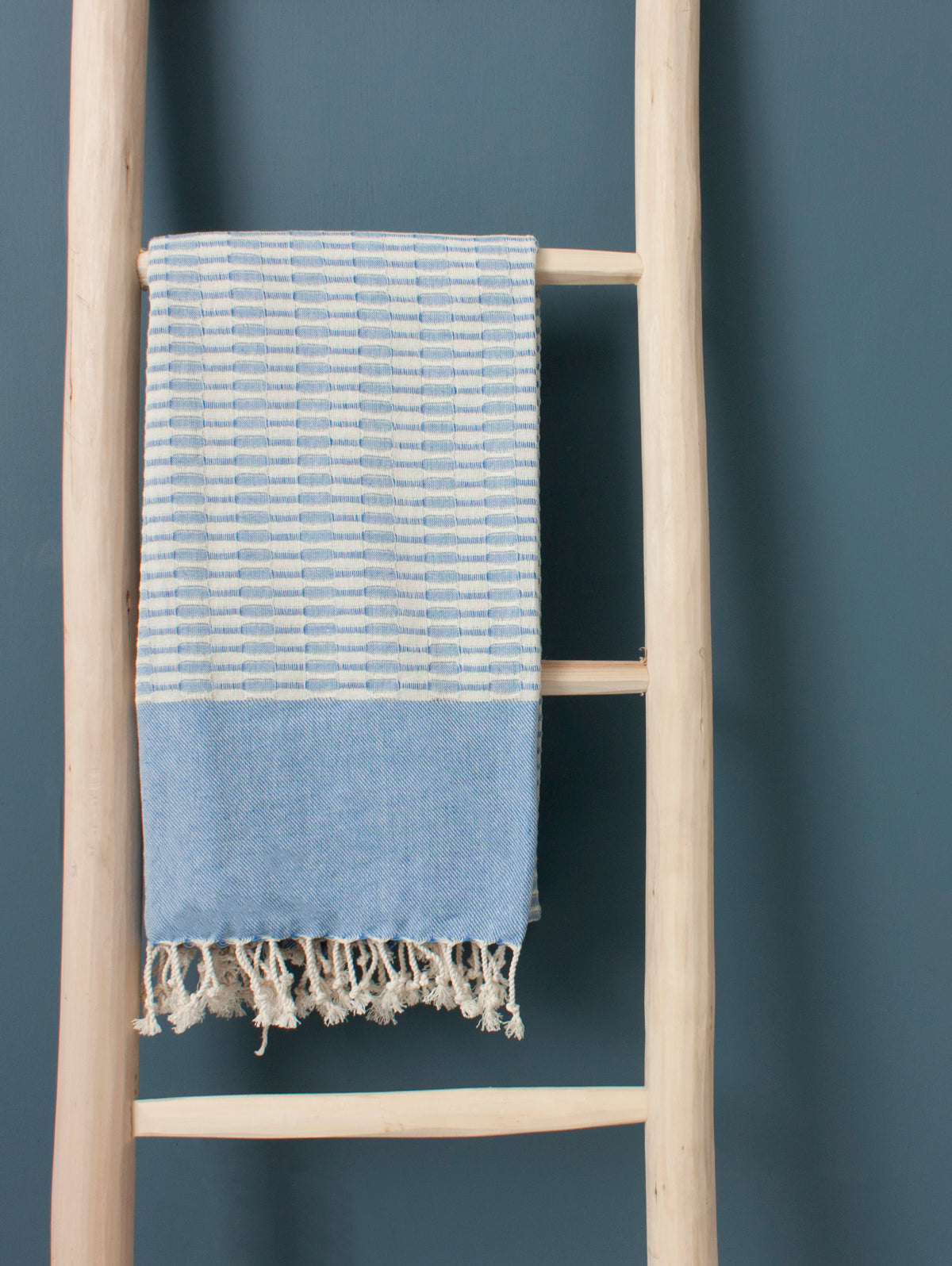 Premium Miami Hammam Towel - Soft & Absorbent Blue Turkish Bath Towel for Spa, Beach, Yoga & Travel