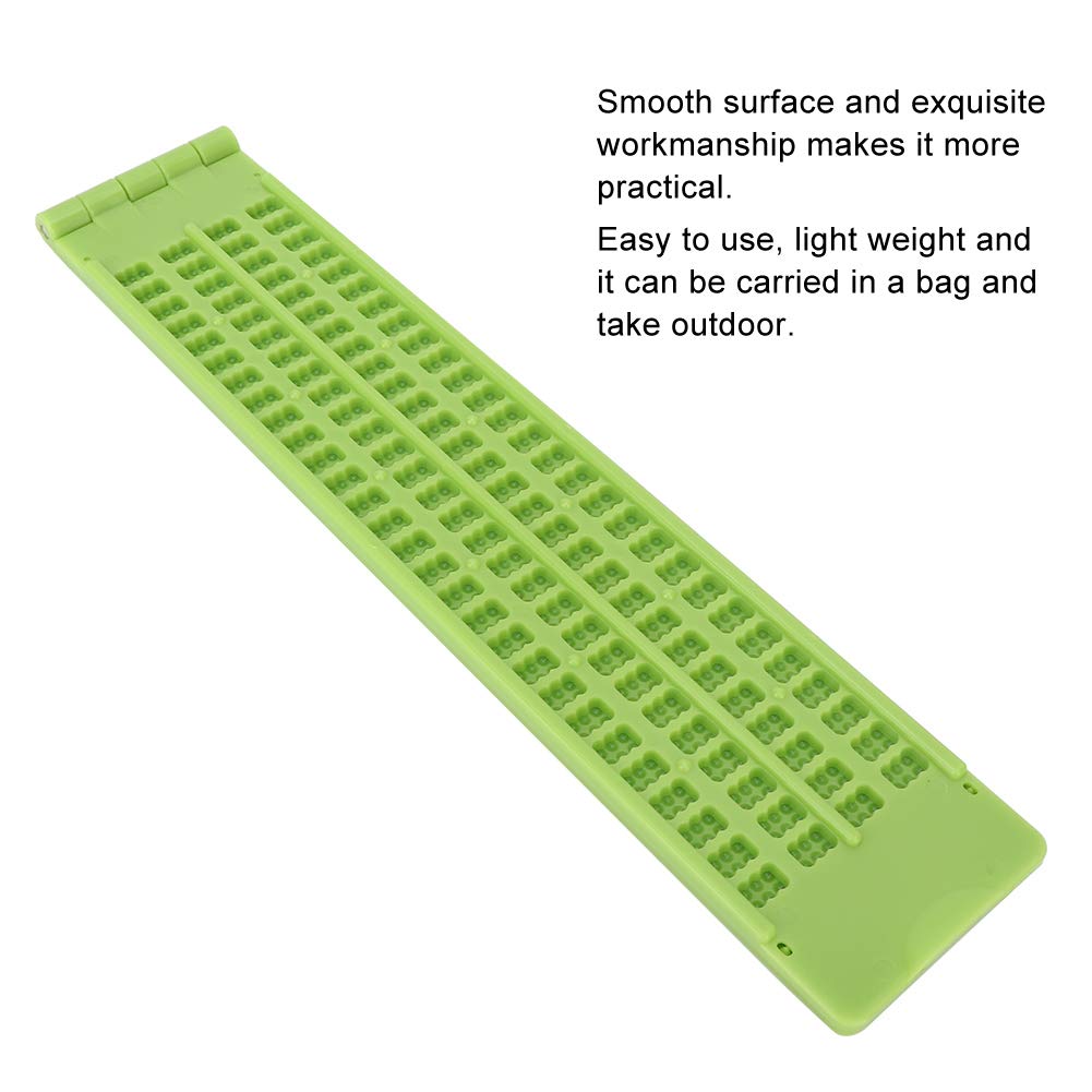 4 Lines 28 Cells Portable Plastic Braille Writing Slate with Stylus - Lightweight Braille Learning Tool for Students & Teachers - Perfect for Classroom, Home Study, and Travel Use