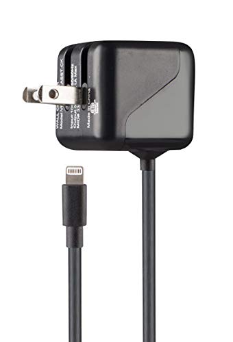 Vivitar VM20019-BLK Wall to Lightning Power Cable - 6ft Charging Cord for iPhone iPad - Home Office Car Travel Charging Solution