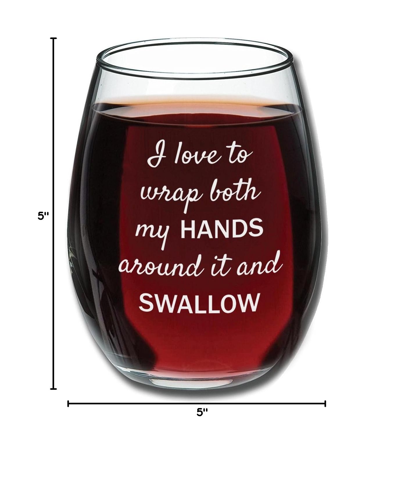 Funny Stemless Wine Glass - Gag Gift for Women, Bachelorette Party, Birthday & Anniversary - Novelty Drinking Cup for Wine Lovers - Perfect for Girls Night Out, Bachelorette Parties & Humorous Gift Giving