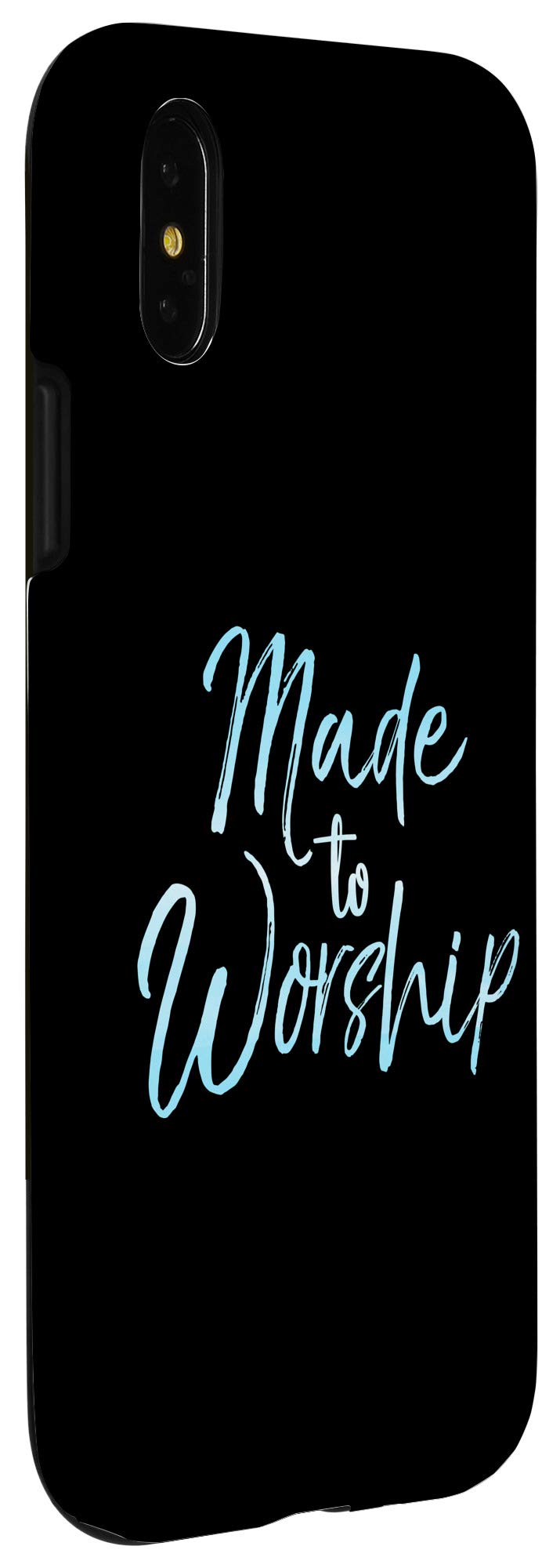 iPhone X/XS Blue Watercolor Christian Phone Case - Inspirational Worship Design - Perfect for Church, Bible Study & Daily Faith Inspiration