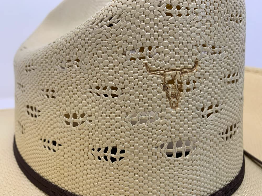Authentic Stone Hats Western Sombrero Bangora Straw Cowboy Hat for Men & Women - Perfect for Rodeo, Country Music Festivals & Outdoor Adventures
