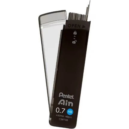 Pentel Ain Polysheath Mechanical Pencil Lead - 0.5mm HB Refills for Smooth Writing - Perfect for School, Office & Sketching